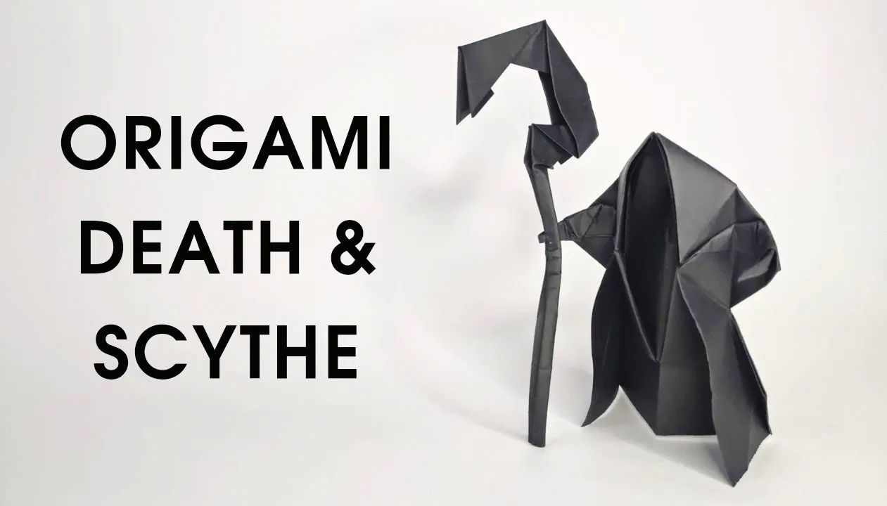 【origami library】死神折纸教程origami death with a scythe