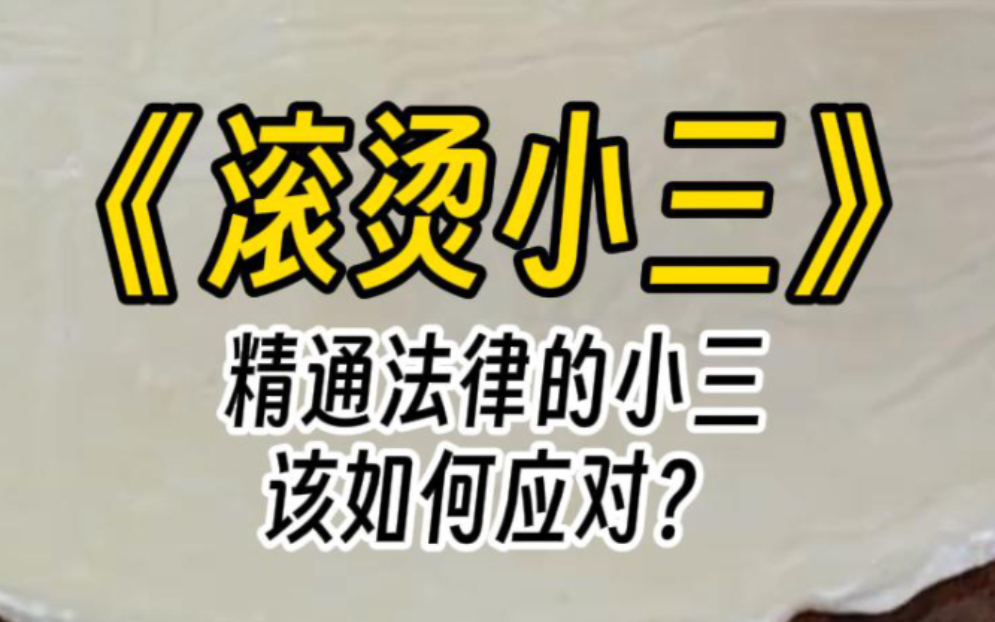 【滚烫小三】七年之痒时,我遭遇了史上最强第三者.精通法律,性格冷静,行事嚣张:我只是当小三,怎么?又不犯法!重婚罪?少来,我没和他同居,也...