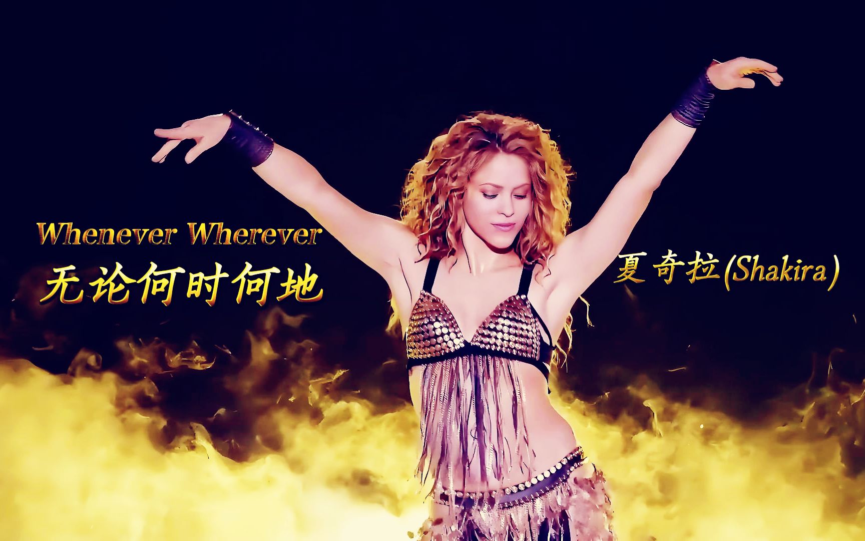 [图]《Whenever Wherever》无论何时何地，夏奇拉(Shakira)2019世界巡演，中英文双语字幕超清修复版