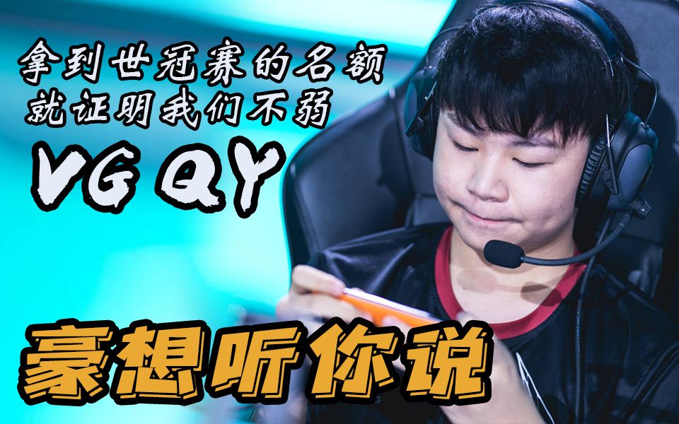 【豪想听你说】【王者荣耀世冠赛】专访vg.