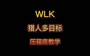 Télécharger la video: WLK猎人多目标压箱底教学