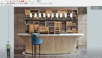 第77期：SketchUp创建室内前台吧台接待迎宾台