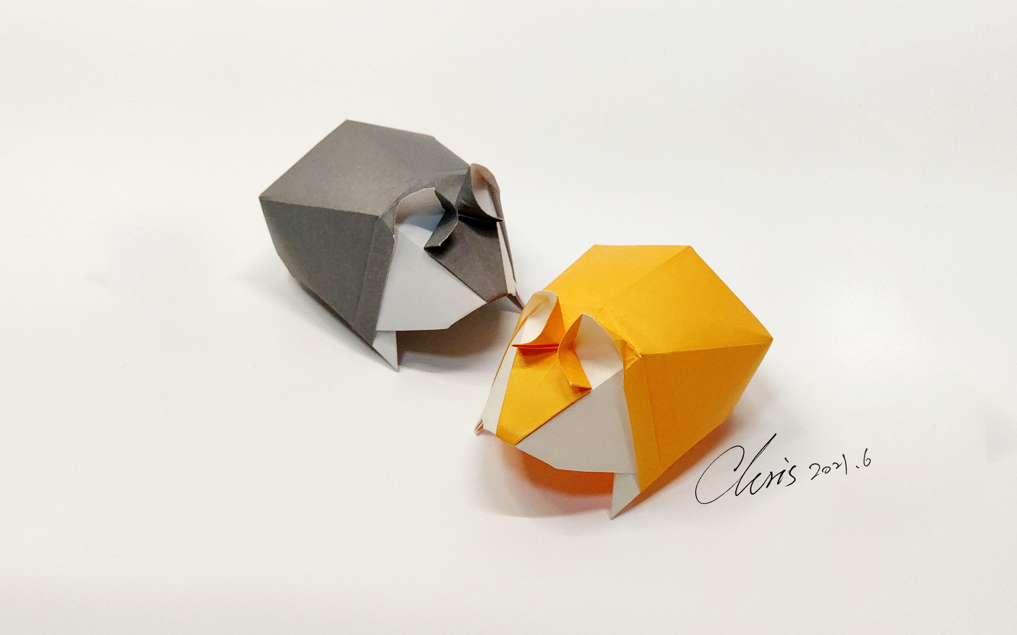 折纸 仓鼠 origami hamster