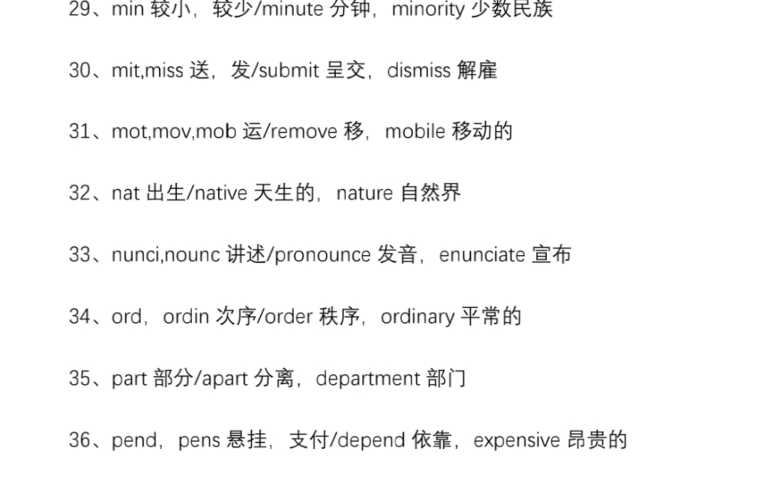 词根词缀大全哔哩哔哩bilibili