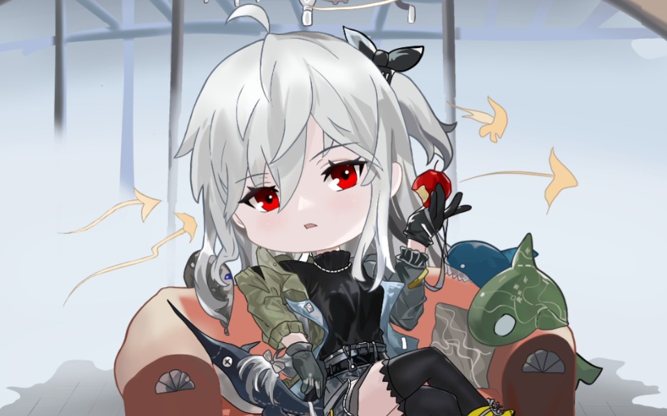 下一顿午茶—斯卡蒂 【明日方舟】立绘临摹q版系列 3