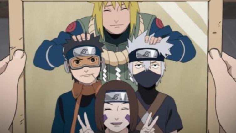 小带土 小卡卡西 活水门联手奥义:三位一体