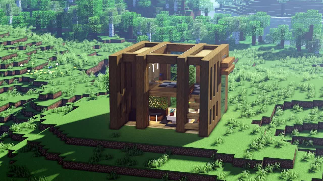 【我的世界】建筑教学:如何建造简易现代木屋