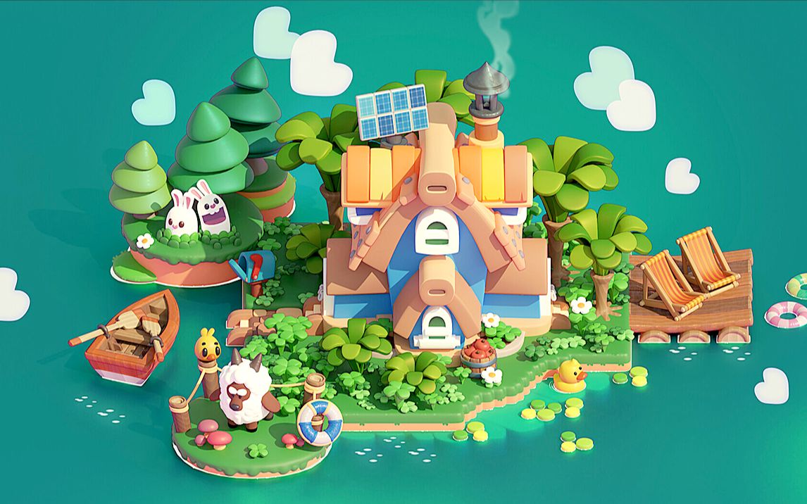 【maya】次世代卡通场景基础模型制作,3d场景建模思路讲解