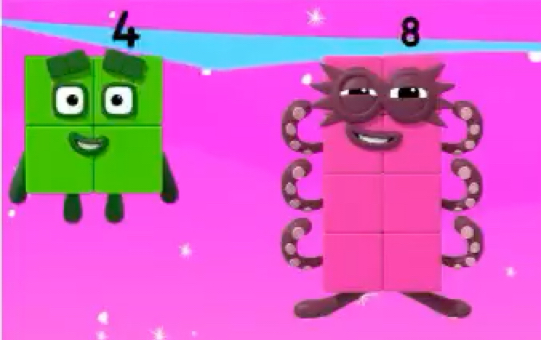 [图]数字积木粉丝作品搬运 4的乘法表 4x12 four times table of Numberblocks @Blox Play