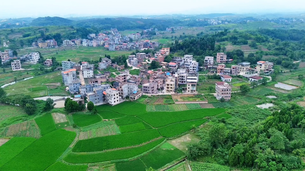 航拍湖南衡阳农村的风景好的地方