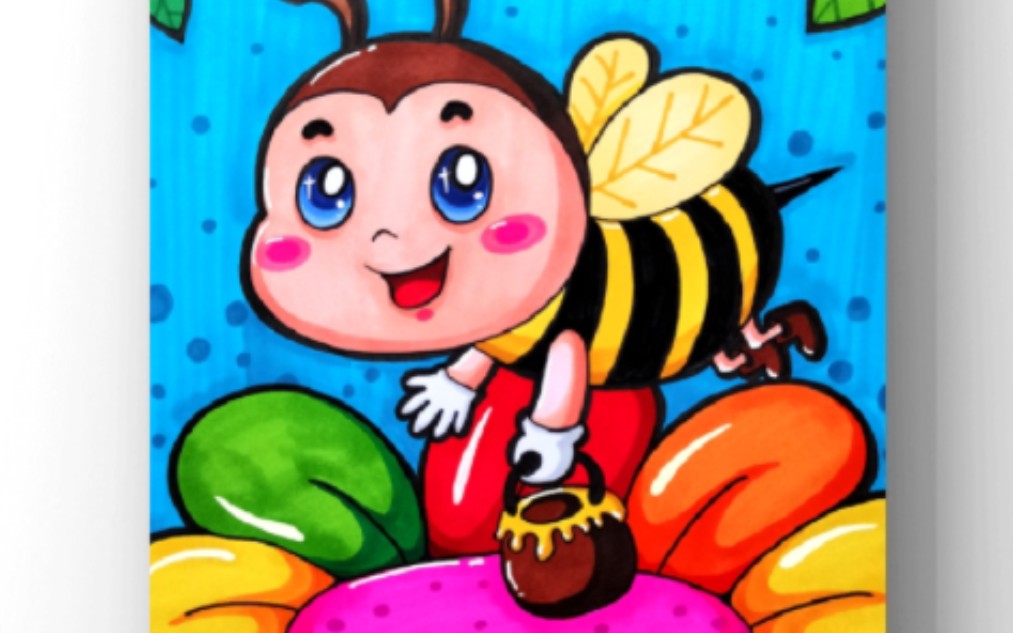 蜜蜂的画法上色图片