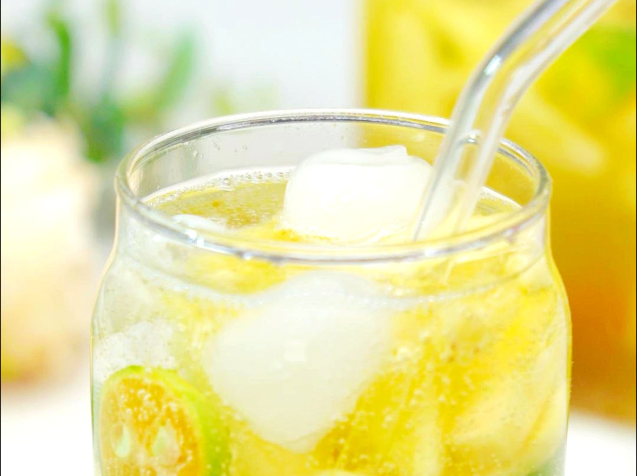 夏日饮品菠萝气泡水,清爽解腻,冰冰凉凉超好喝