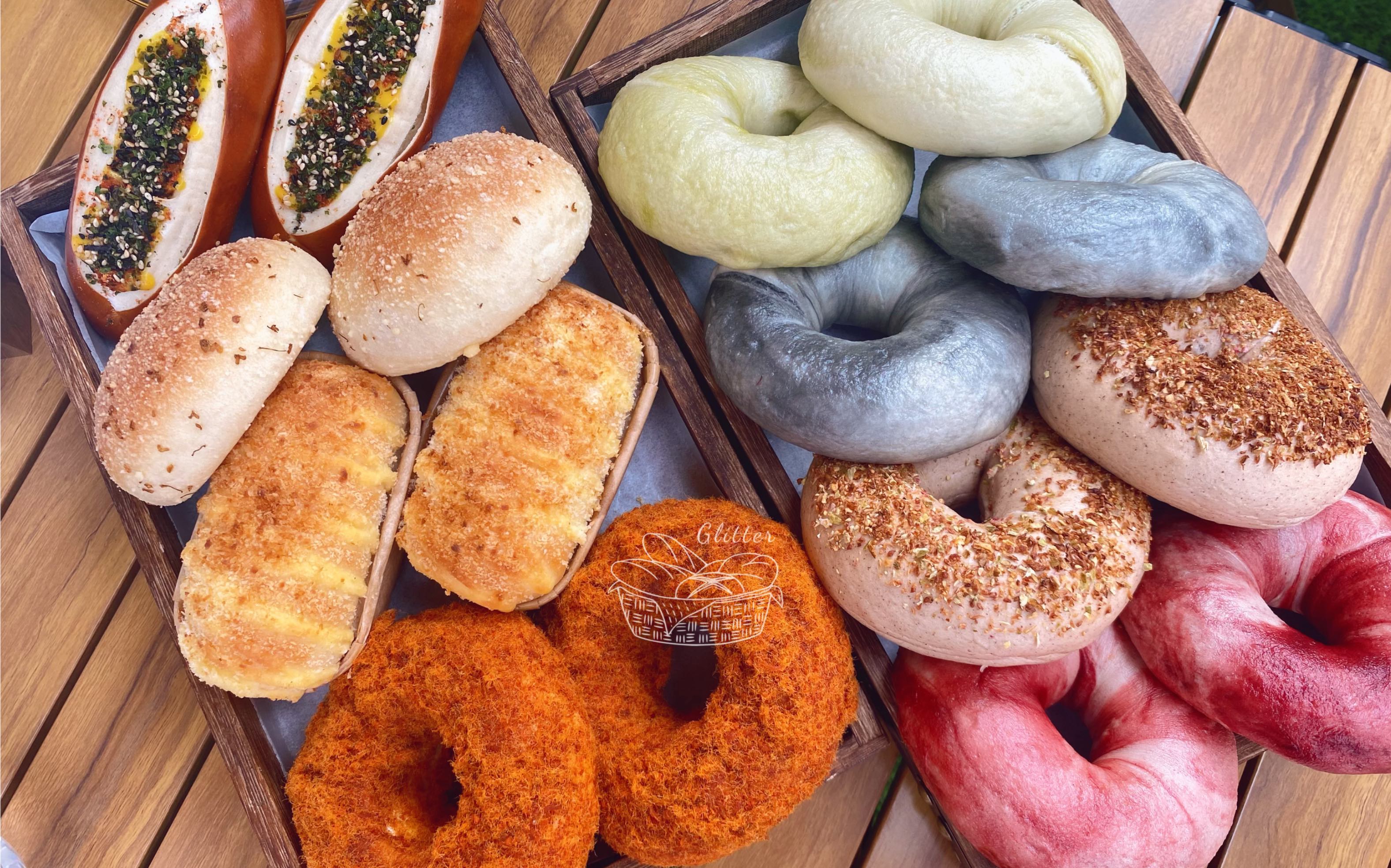 西安探店二刷彩虹贝果西安手作面包卷起来