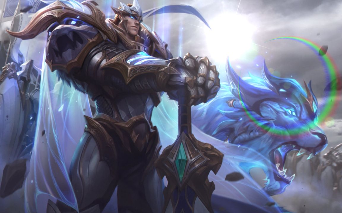 lol:全新传说皮肤神王盖伦大招超酷炫,竞有三个大宝剑