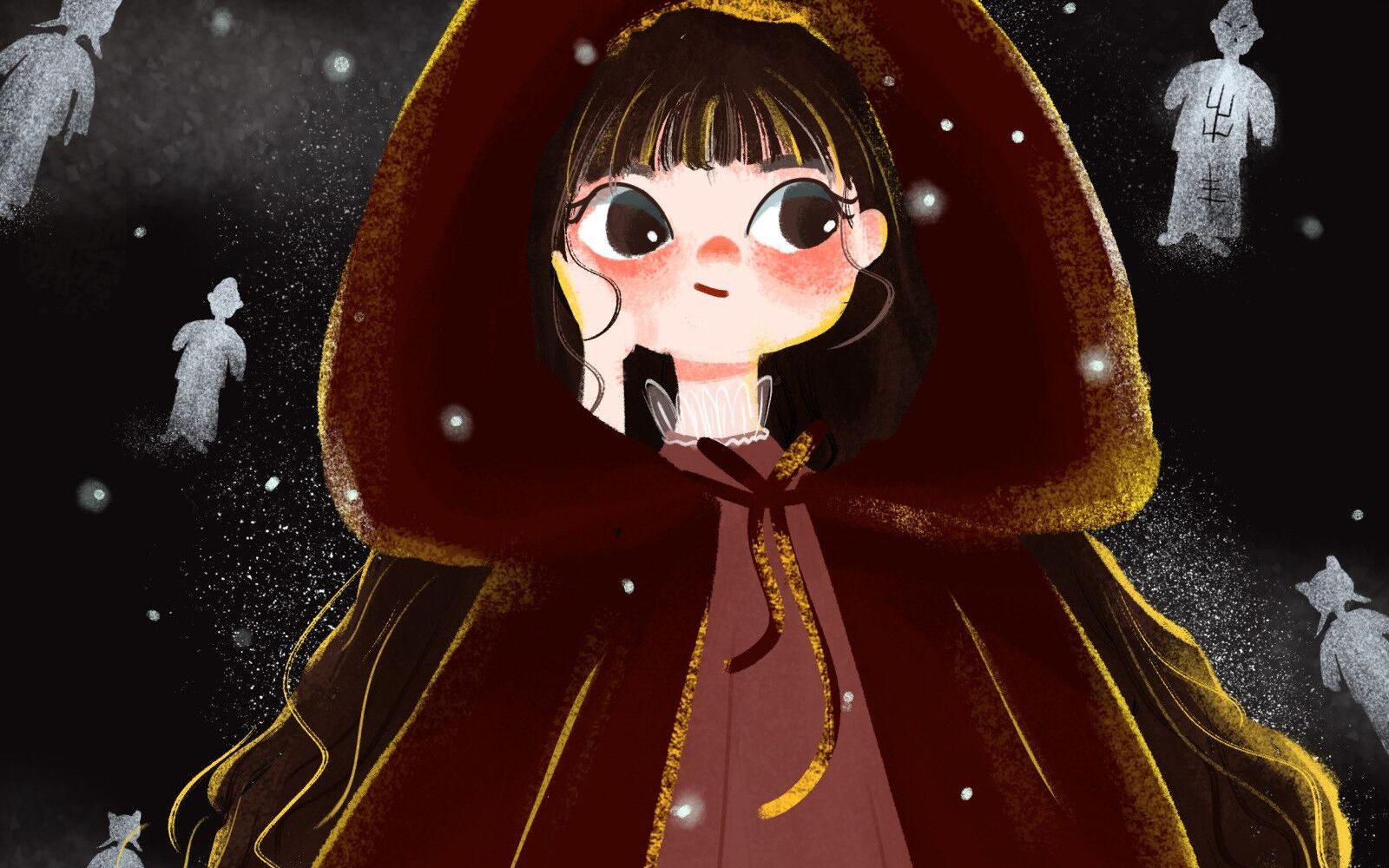 【插画艺术】"世上在无张显宗,无人爱我岳绮罗"欢喜老师今天画个无心