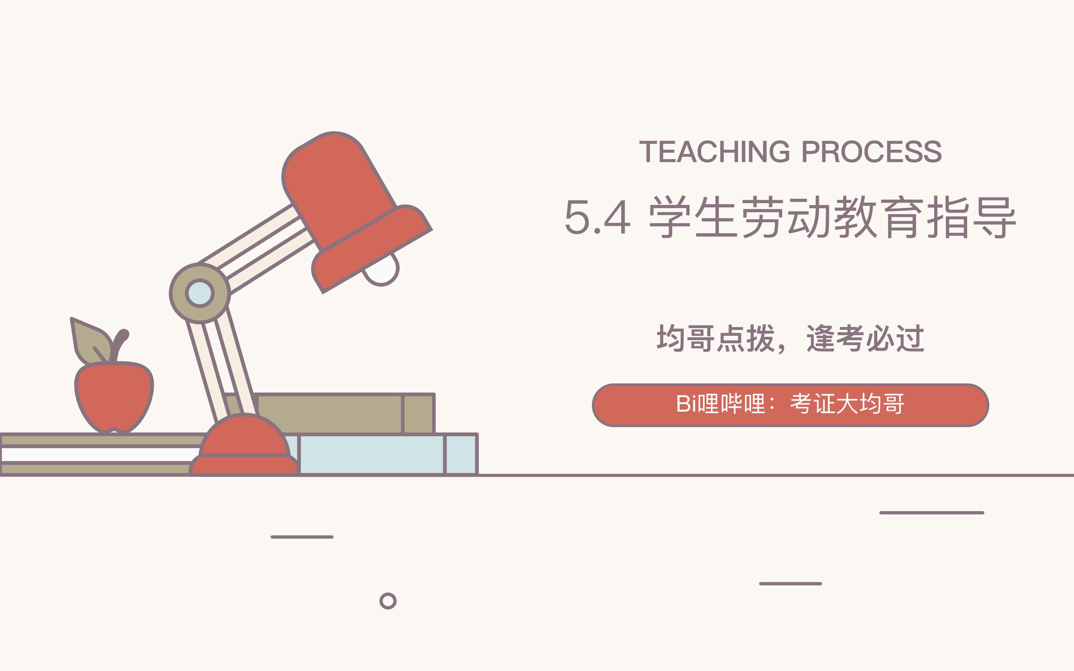 [图]教资科目二5.4 学生劳动教育指导+考题精讲