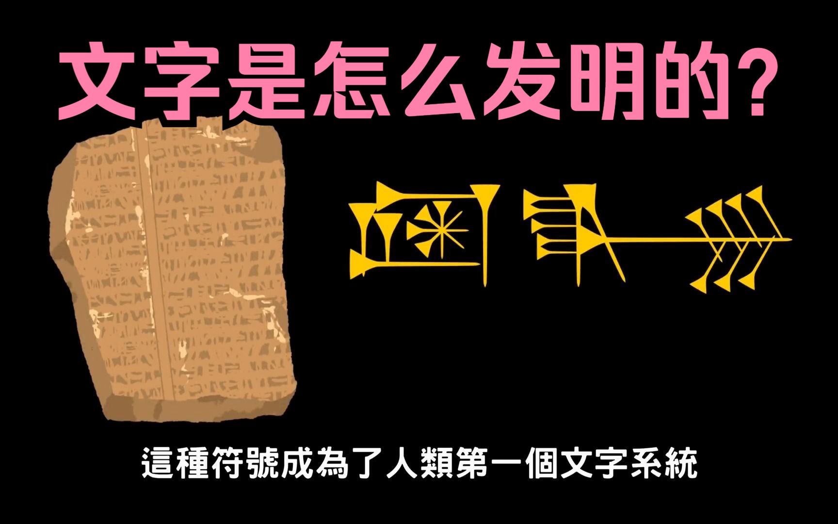 人类最早的文字是怎么发明的?英语、泰文、阿拉伯语全都是亲戚哔哩哔哩bilibili