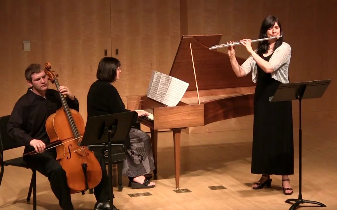 [图]【长笛】《f小调长笛奏鸣曲·泰勒曼》Maurer·演奏 Telemann·曲 Sonata in F minor-Flute and Harpsichord