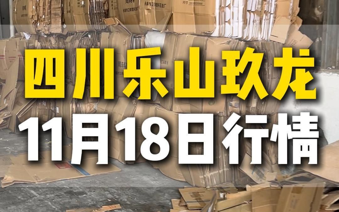 11月18日四川乐山玖龙纸业今日行情参考哔哩哔哩bilibili