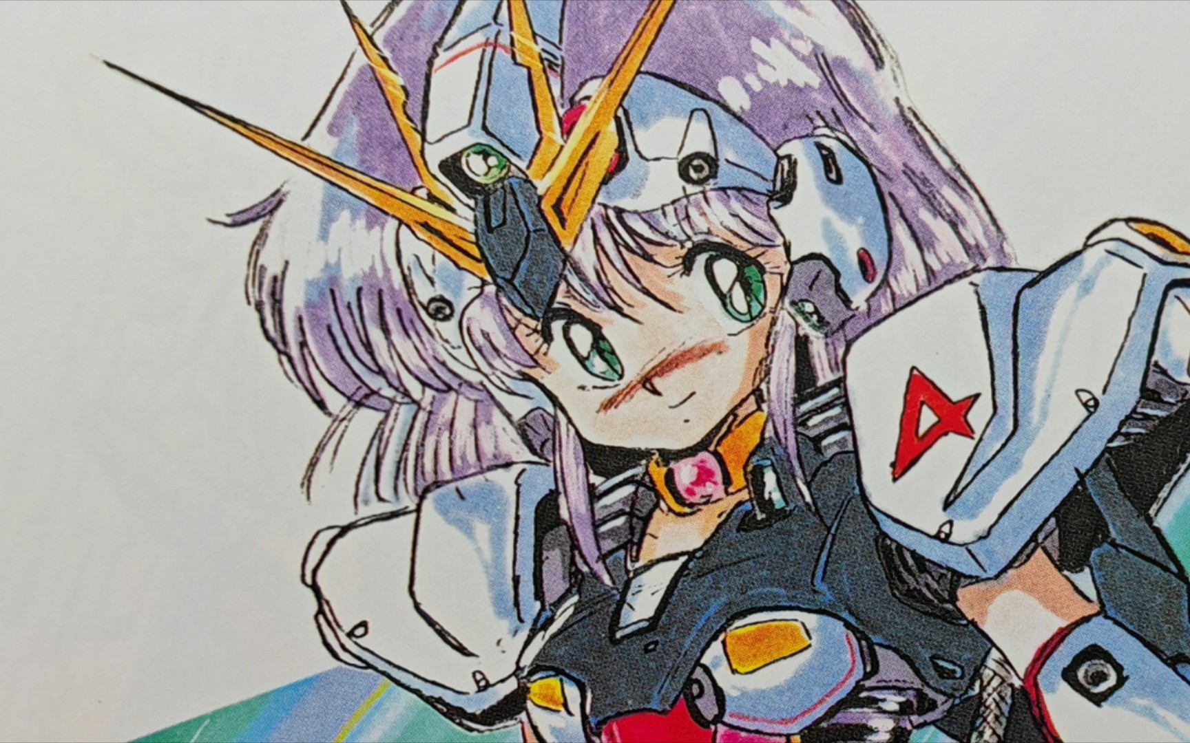 画师"明贵美加":《高达》"机娘美少女"插画,原画④(高达系列第9期)