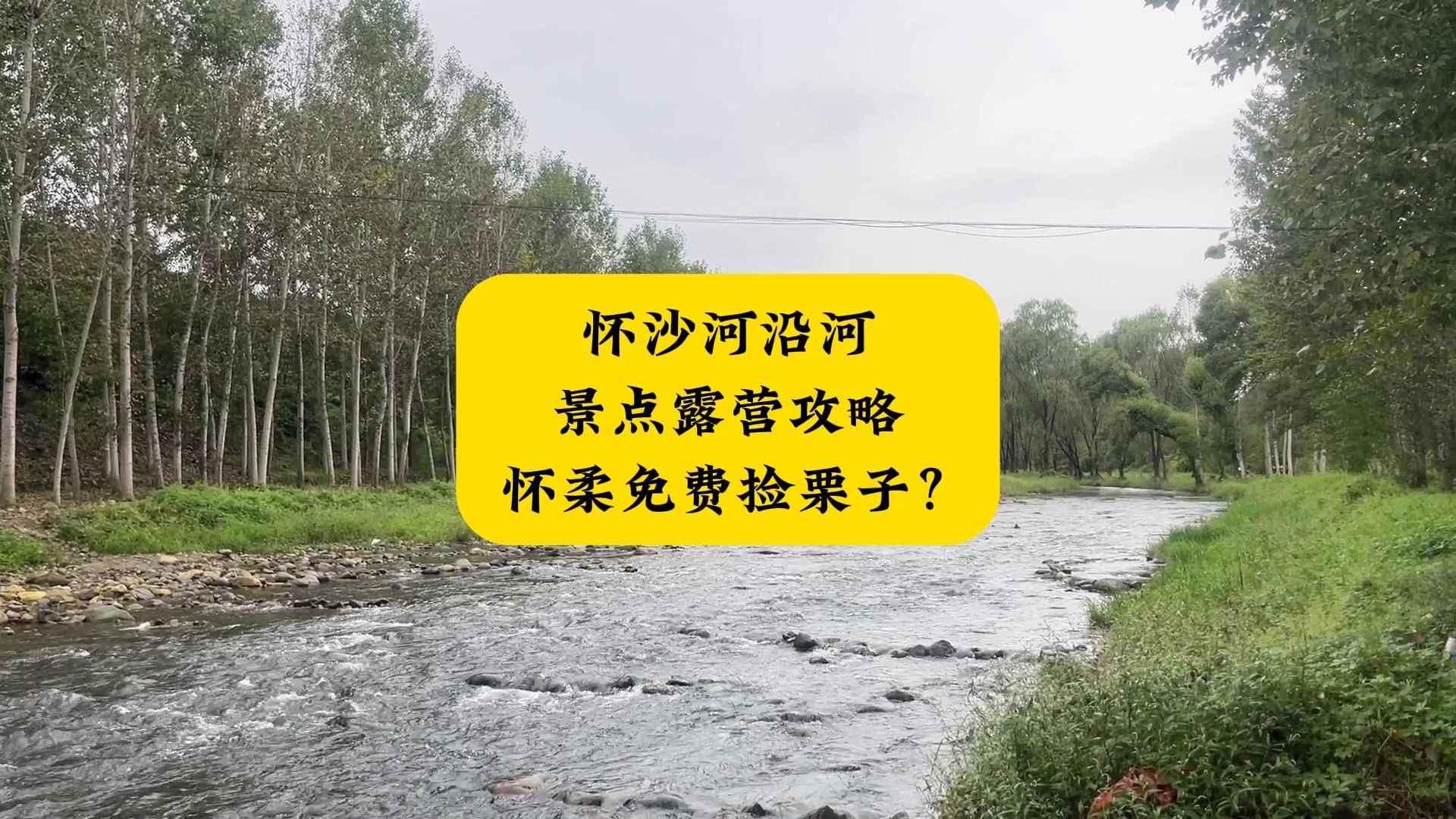 怀柔怀沙河沿河景点露营攻略 怀柔免费捡栗子?哔哩哔哩bilibili