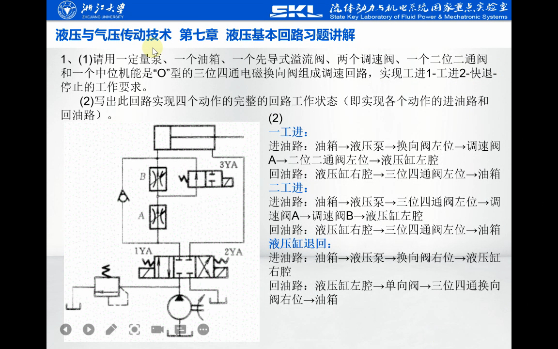 液压与气动技术 l 液压基本回路习题讲解14哔哩哔哩bilibili