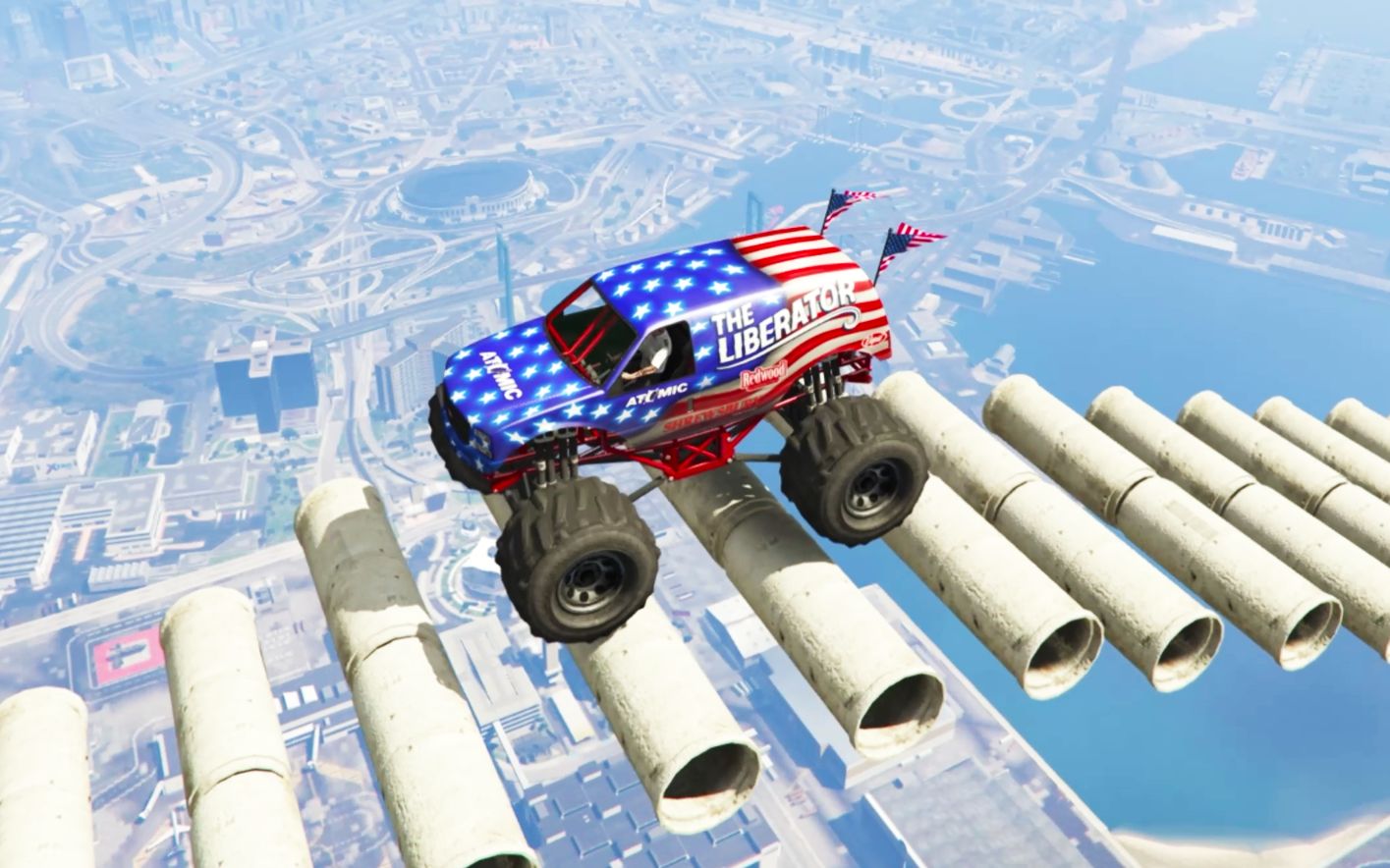 【gta5】怪兽大脚车越野娱乐图_哔哩哔哩 (゜-゜)つロ 干杯~-bilibili