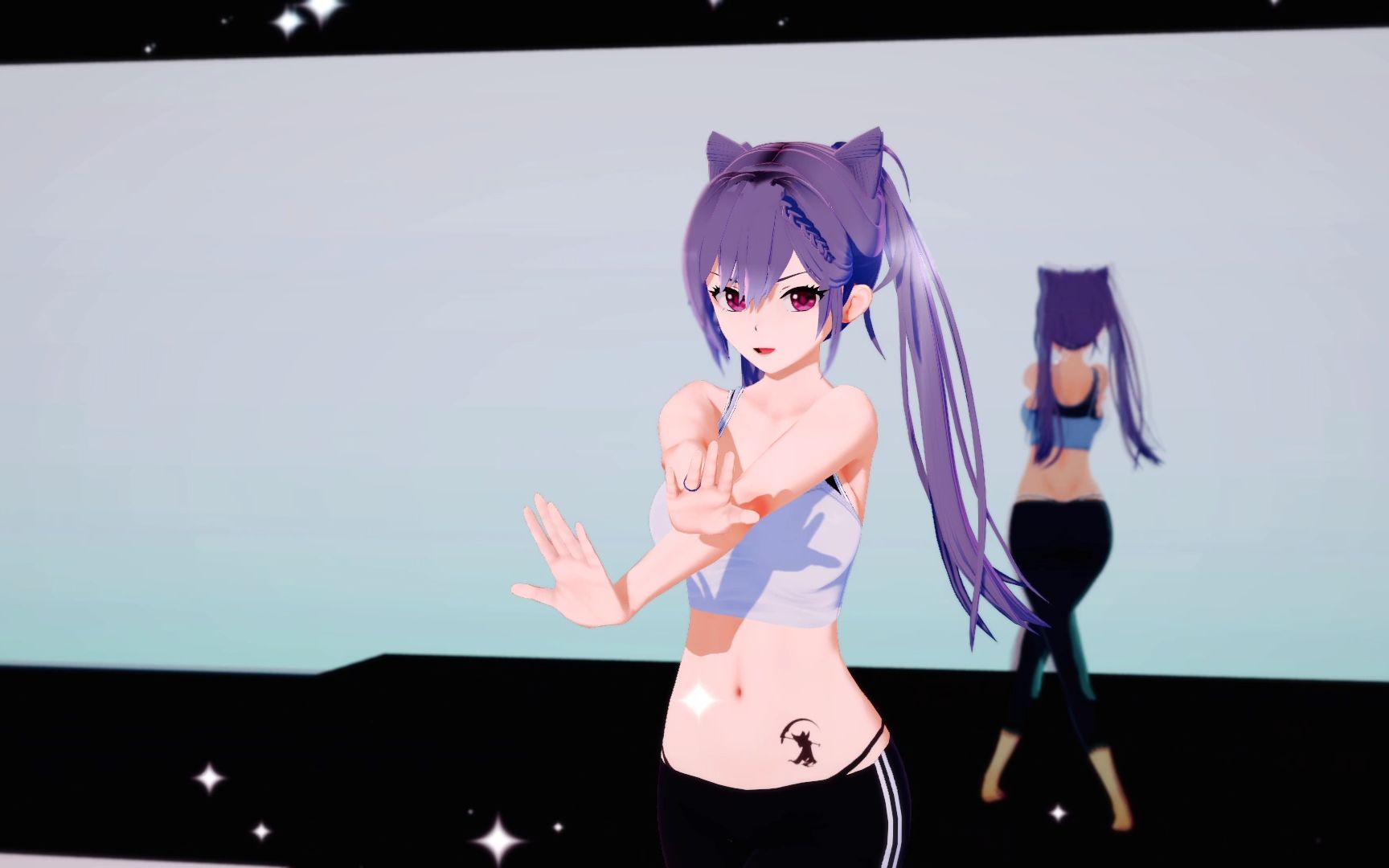 原神mmd运动装刻晴cyberthundercider