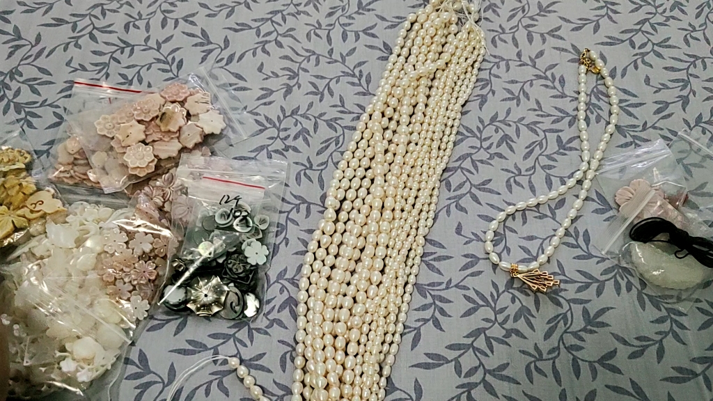 珍珠蝶贝退坑清闲置发簪材料2988包邮顺丰