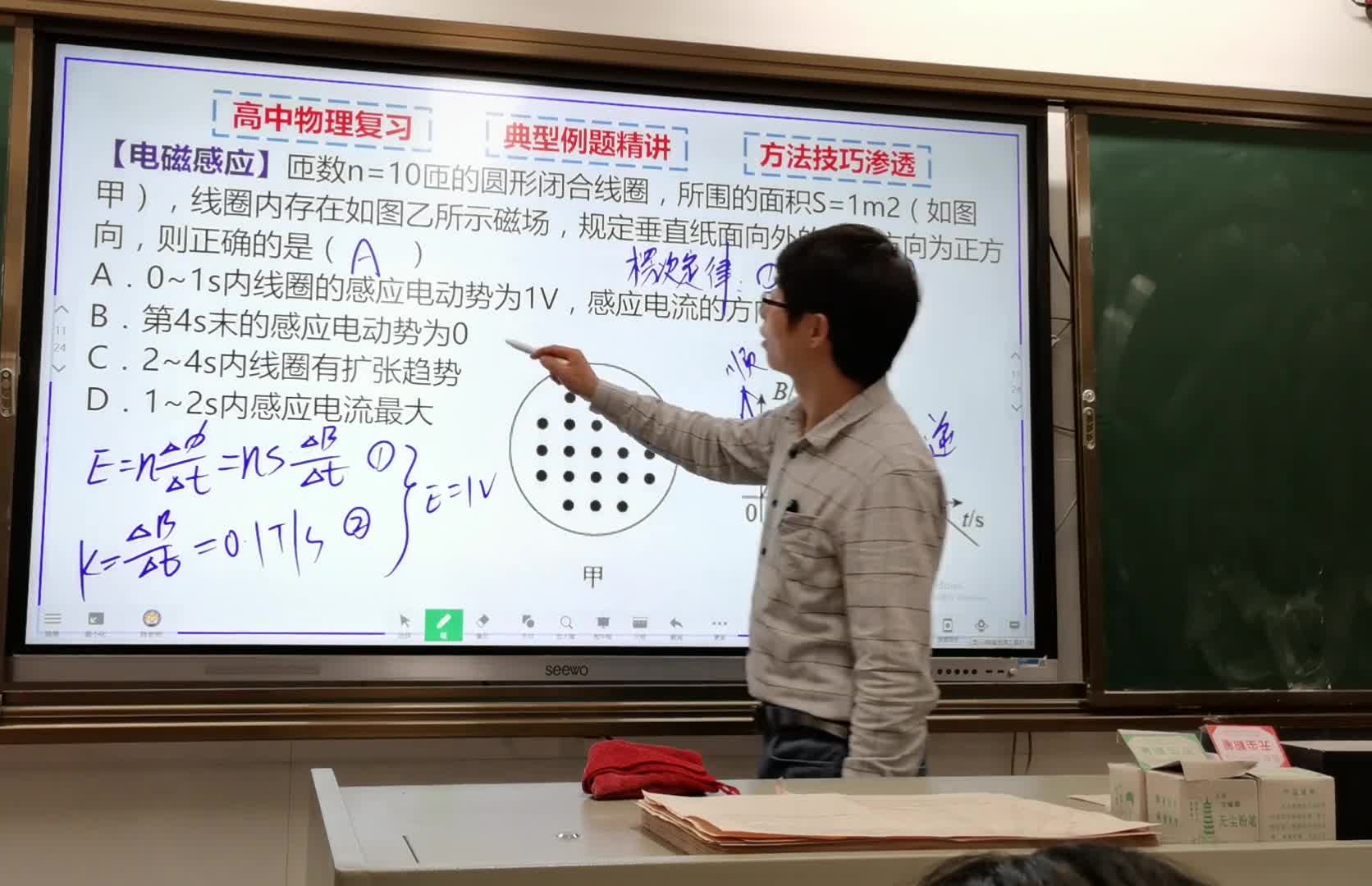 高中物理 法拉第电磁感应定律 线圈类感生电动势 楞次定律哔哩哔哩bilibili