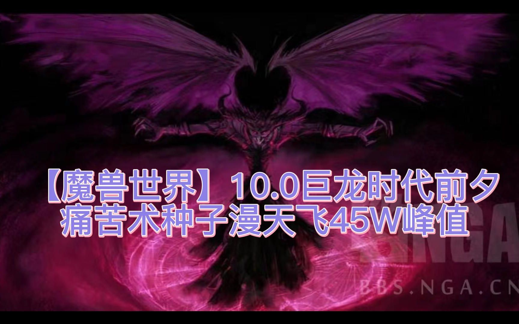 [图]【种子一直炸】魔兽世界10.0巨龙时代前夕痛苦术AOE45万峰值