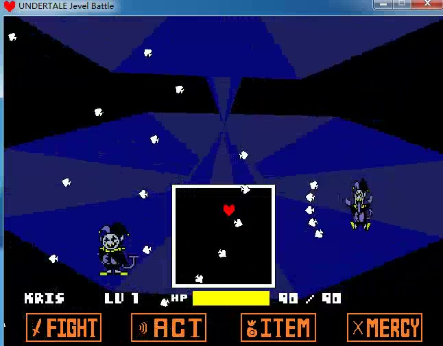 当你把jevil放到undertale的战斗里会怎样