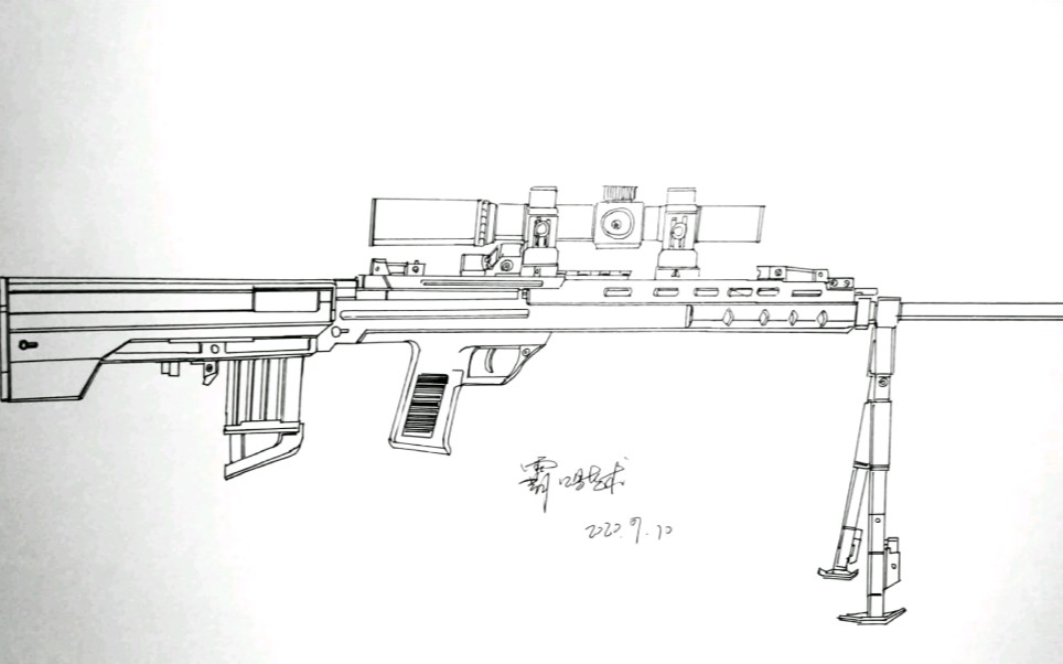 和平精英军备库枪械手绘全解析以国产88式为原型的qbu射手步枪