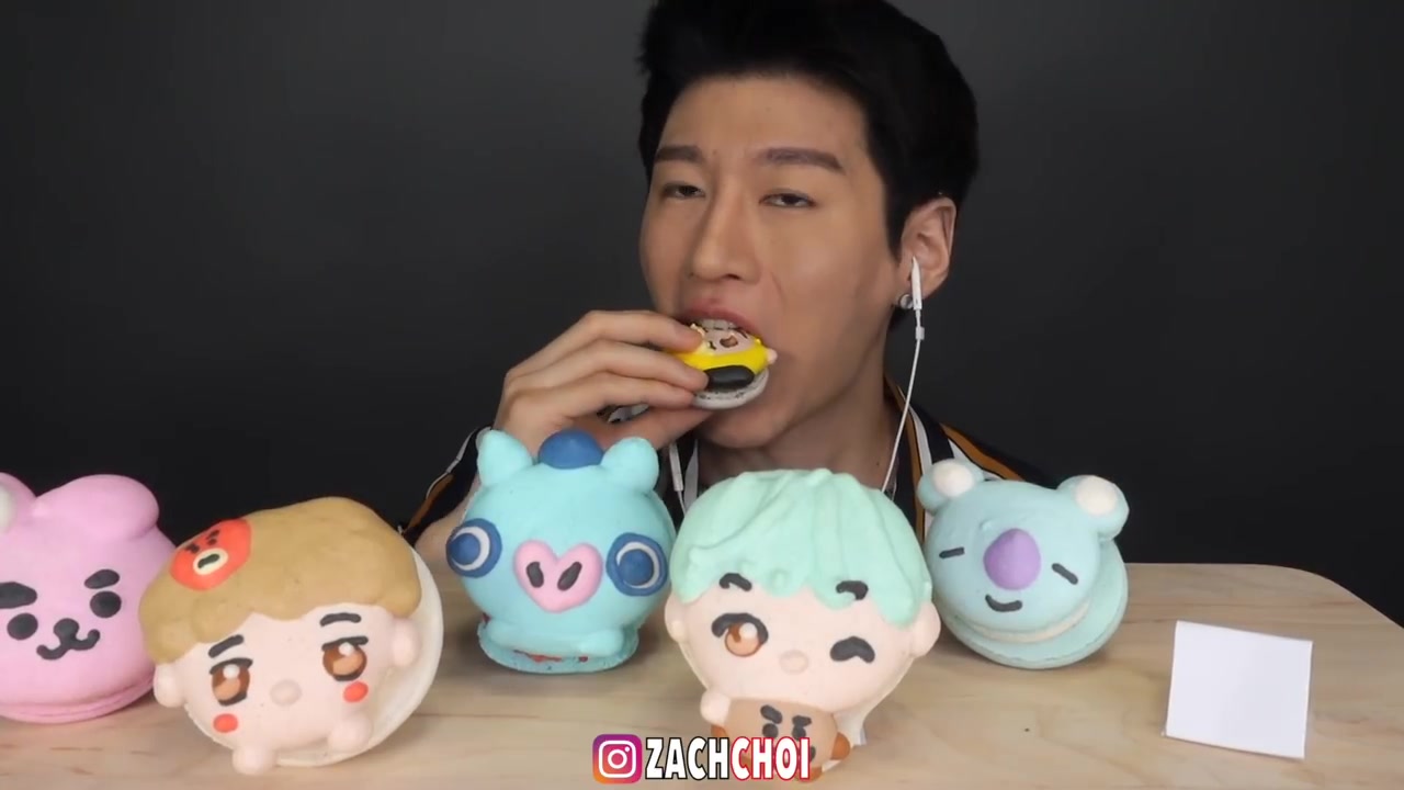zach choi 大口吃播 bts 马卡龙甜点