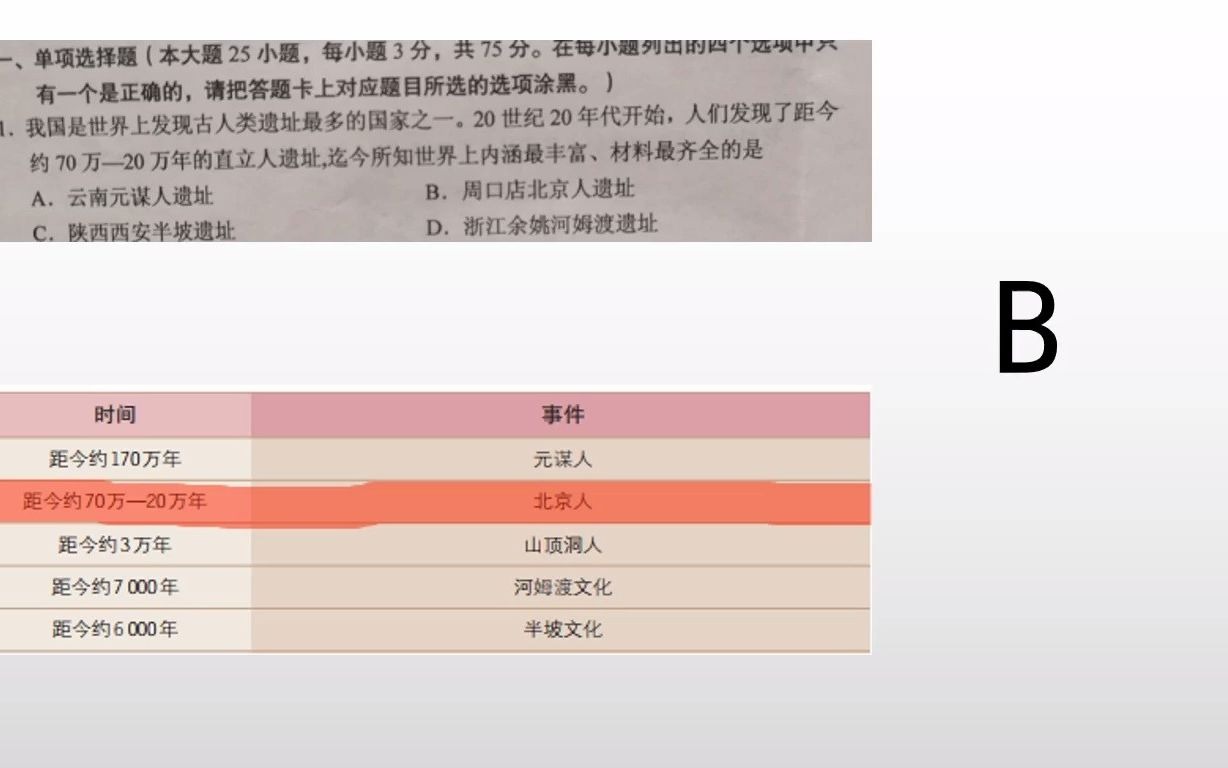 初一新生必看!七上历史期末真题,比别人先知道亿点(看简介)哔哩哔哩bilibili