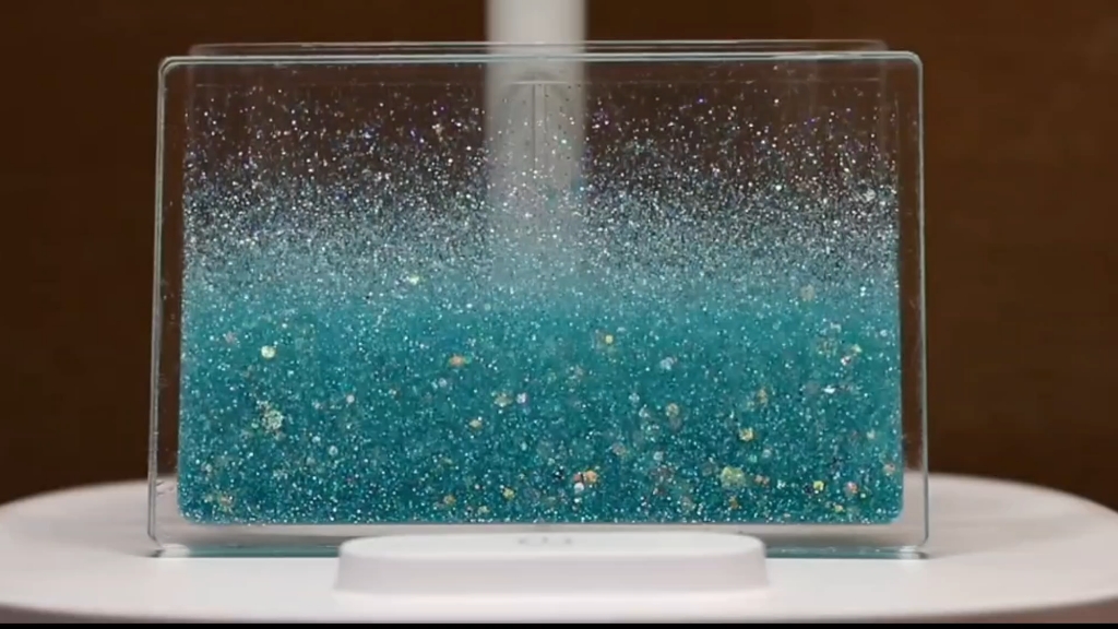 蓝白混镭射亮片色系流沙粉