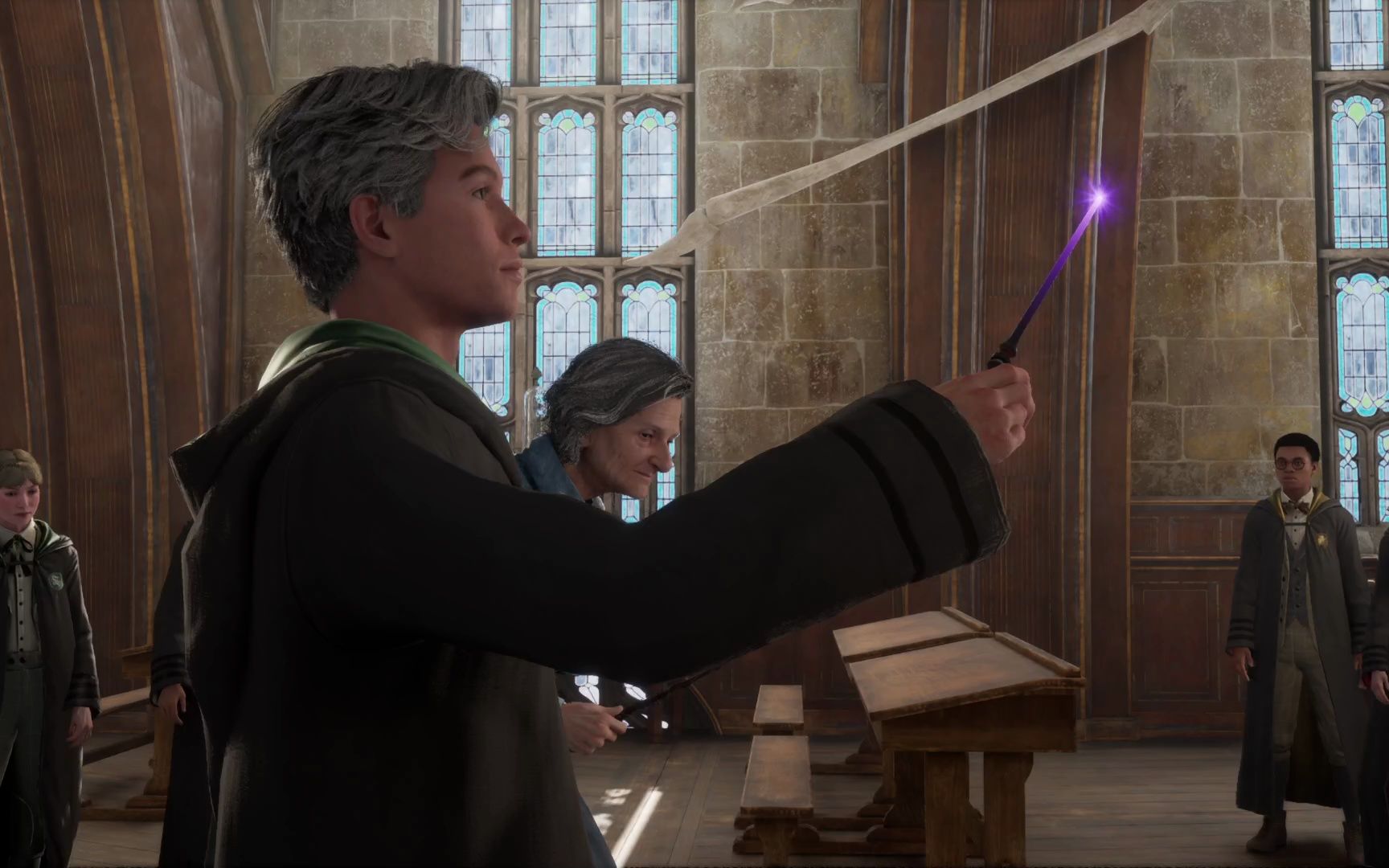 霍格沃茨之遗黑魔法防御术课间章(奥米尼斯差点滑倒太可爱了)