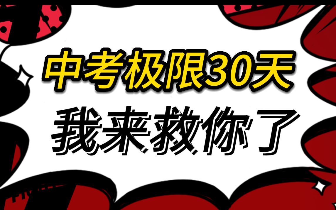 中考最后30天冲刺,你还没有输!