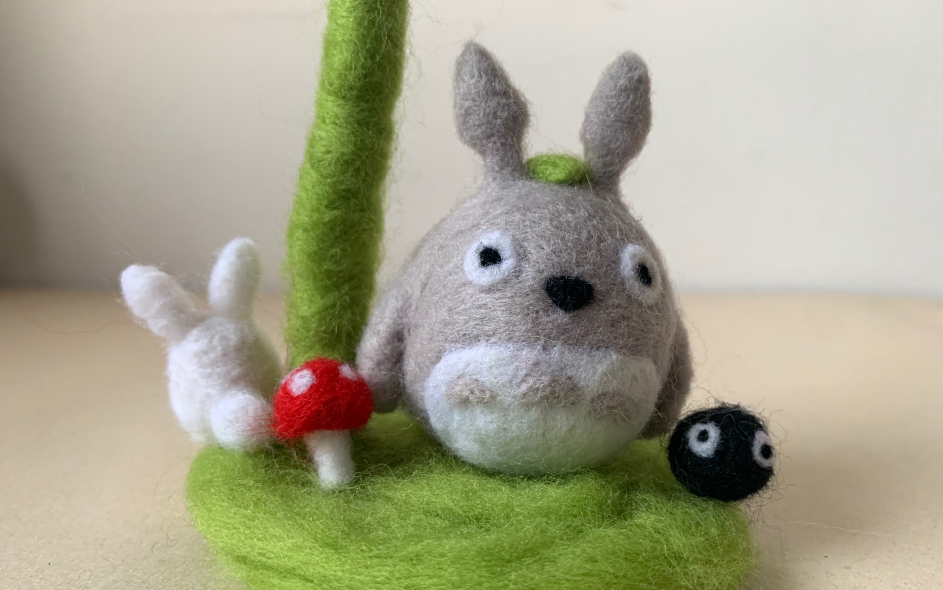 羊毛毡手作11龙猫_哔哩哔哩 (゜-゜)つロ 干杯~-bilibili