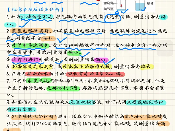 红磷燃烧实验注意事项及误差分析哔哩哔哩bilibili