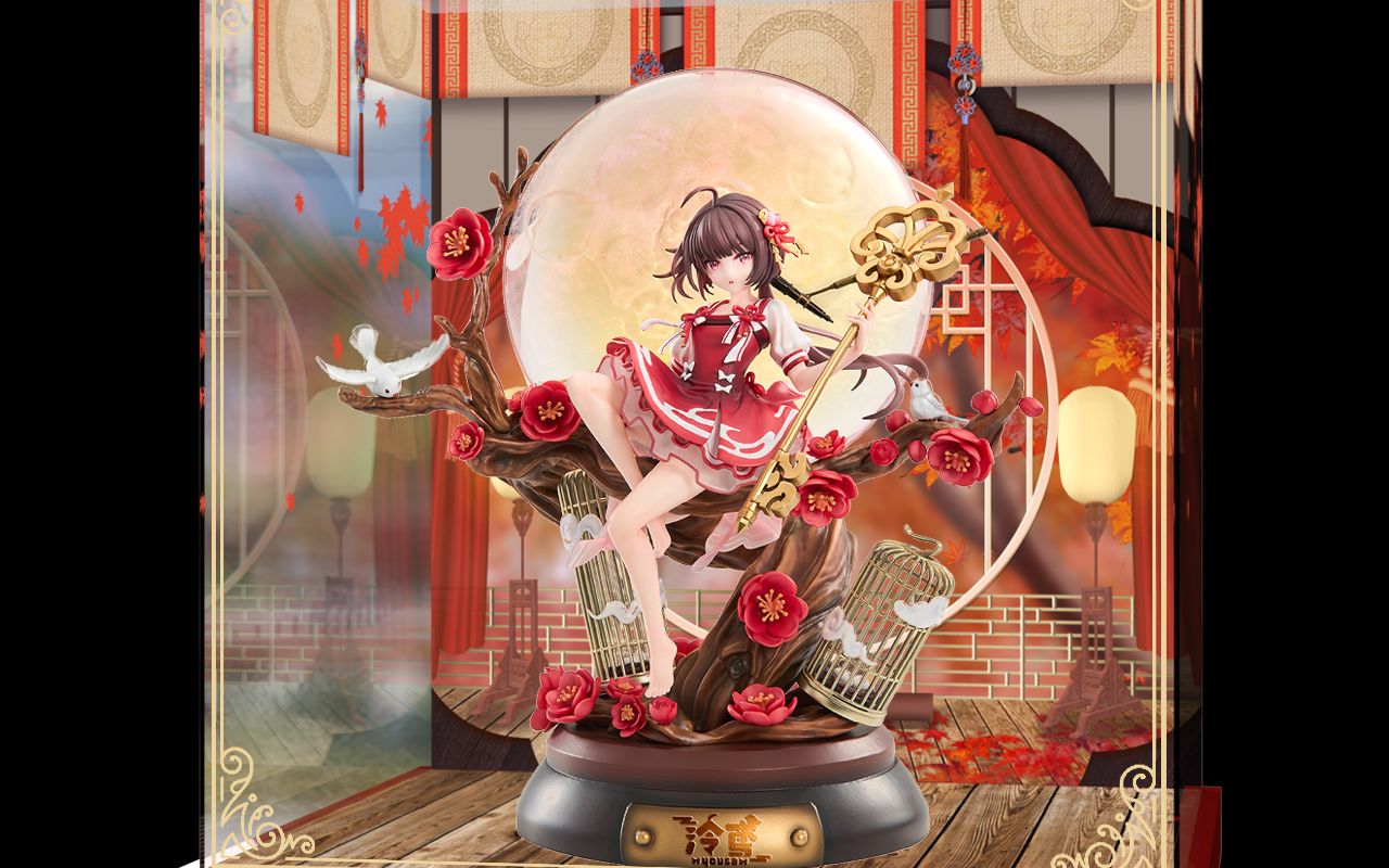 高透主题展示盒 适用于 哗哩哗哩 虚拟主播 泠鸢yousa 月下歌 1/7手办