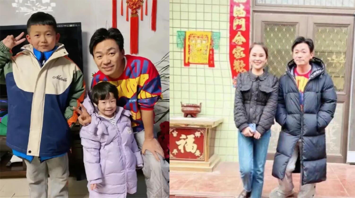 王宝强回老家陪父亲过年,穿低调与村民合影,来者不拒被赞没架子