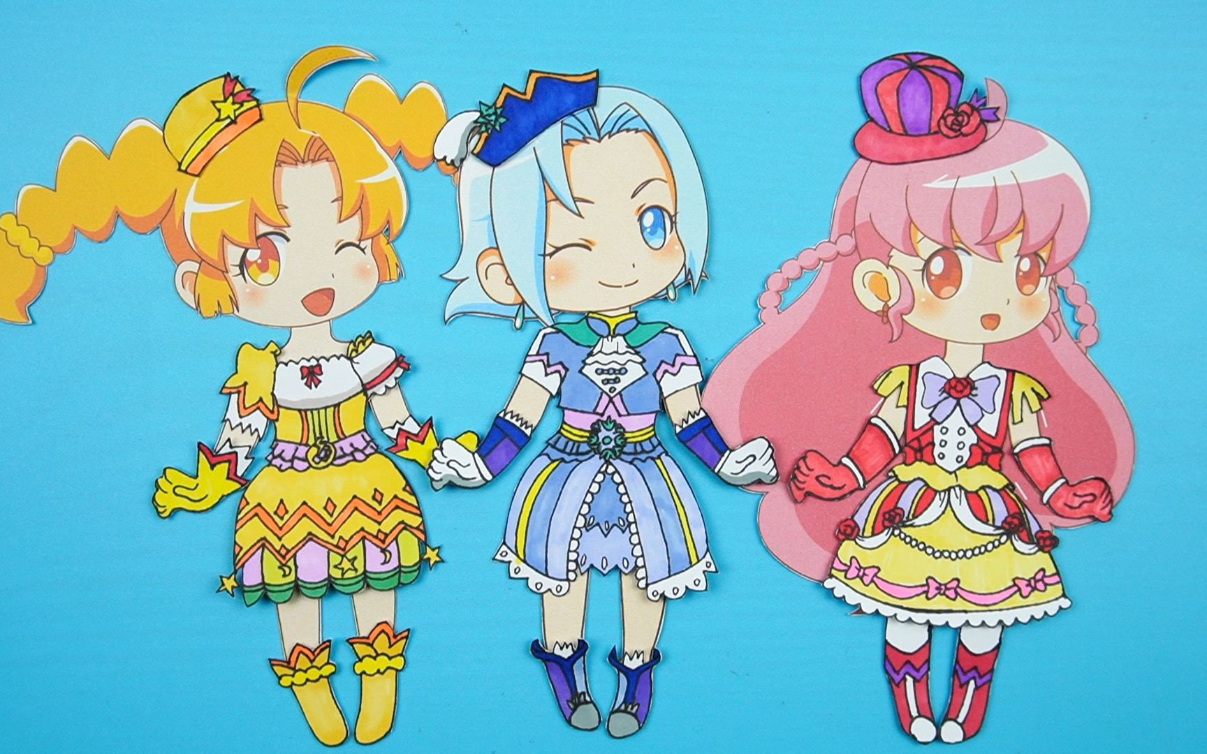 巴啦啦小魔仙纸娃娃手工,蓝慧升级变身装手绘教程_哔哩哔哩_bilibili