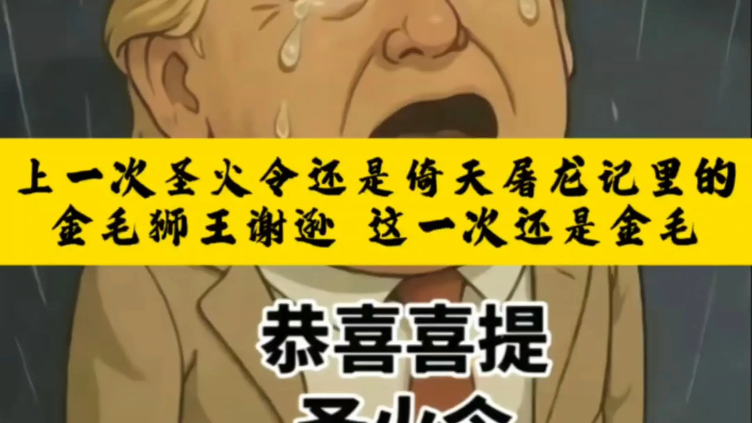 上一次圣火令还是倚天屠龙记里的金毛狮王谢逊 这一次还是金毛_哔哩哔哩_bilibili