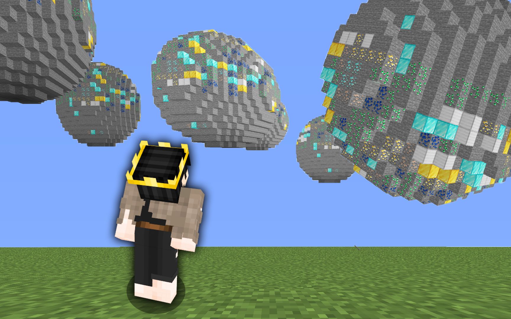 当天上有超大矿物球体如何生存我的世界uhc