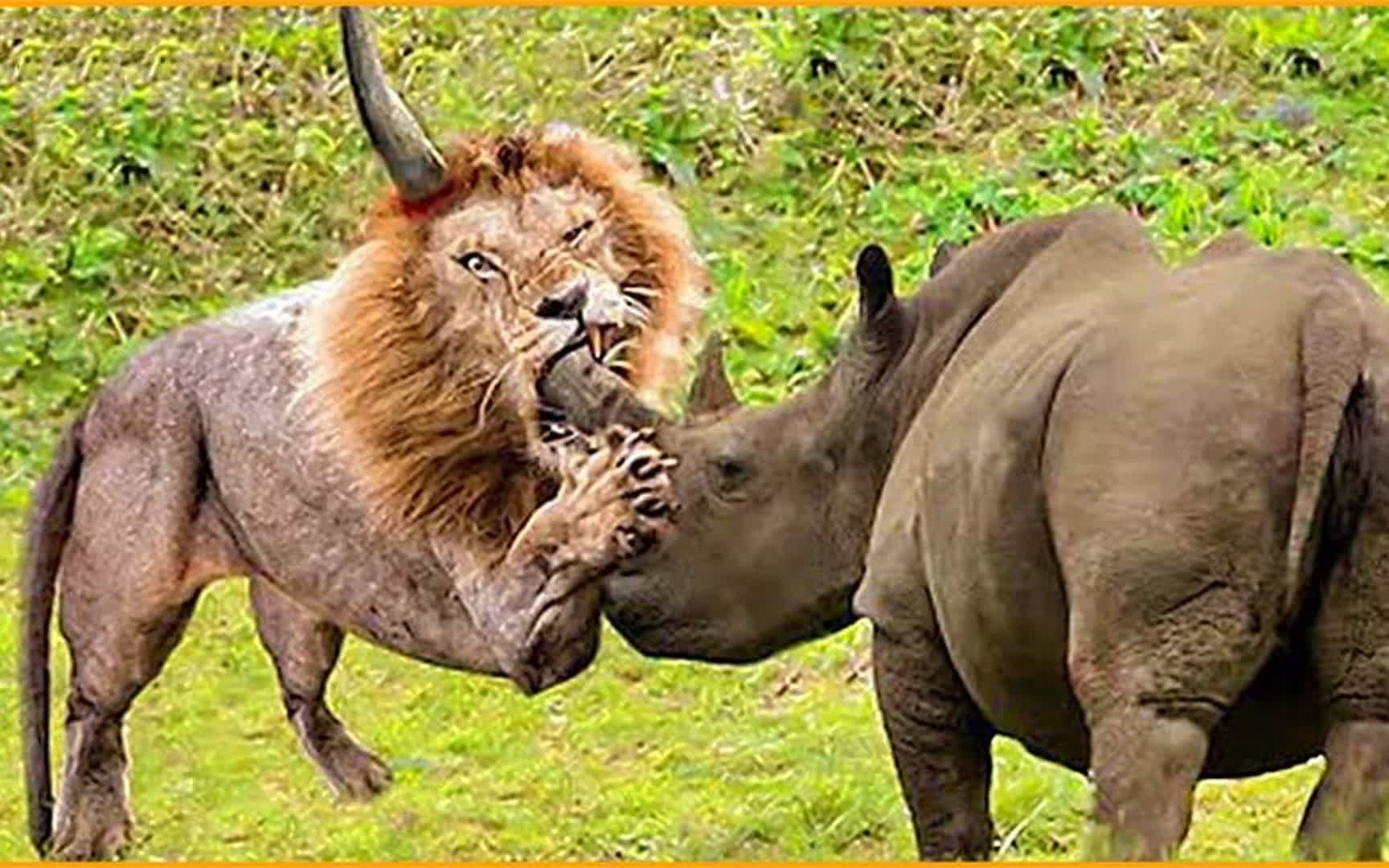 见证30个犀牛激烈战斗瞬间,这头坦克般的犀牛能否被击败?