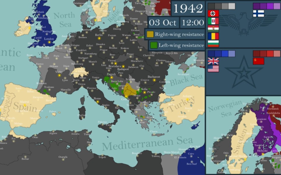 [图]【历史地图】第二次世界大战-西线战场+北非战场