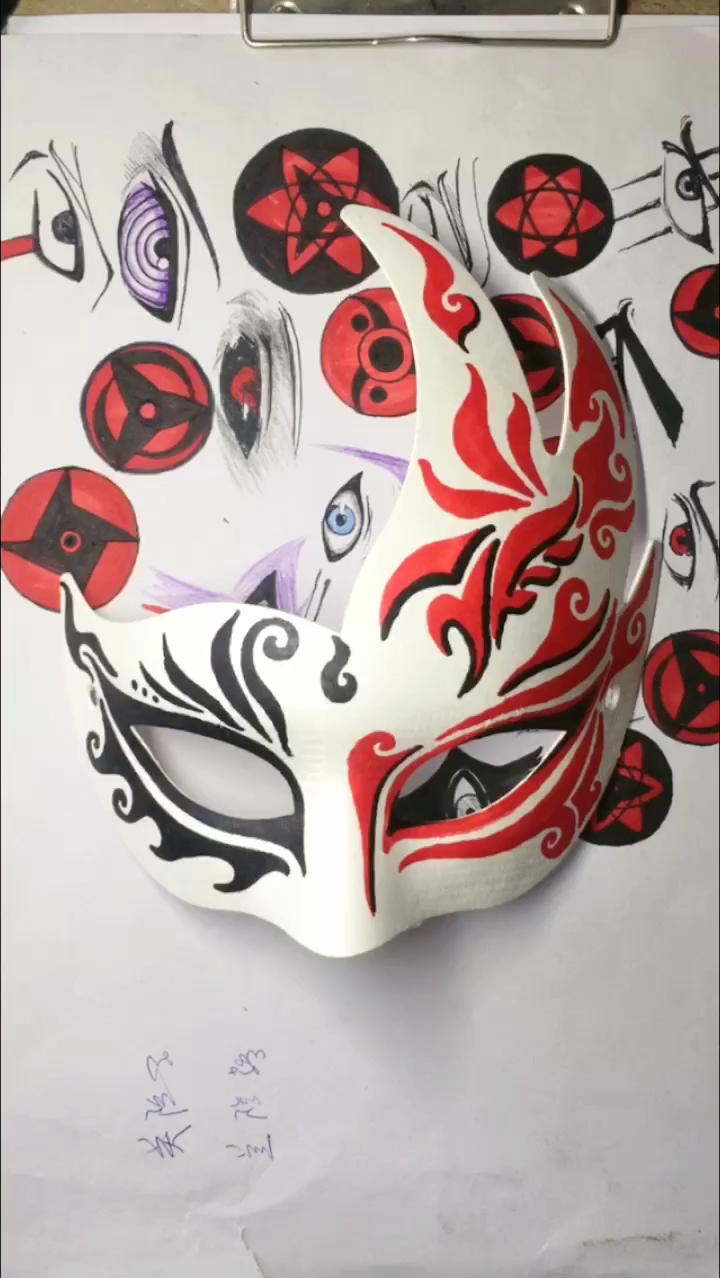手绘面具原创设计#艾尚手绘馆##绘画教程