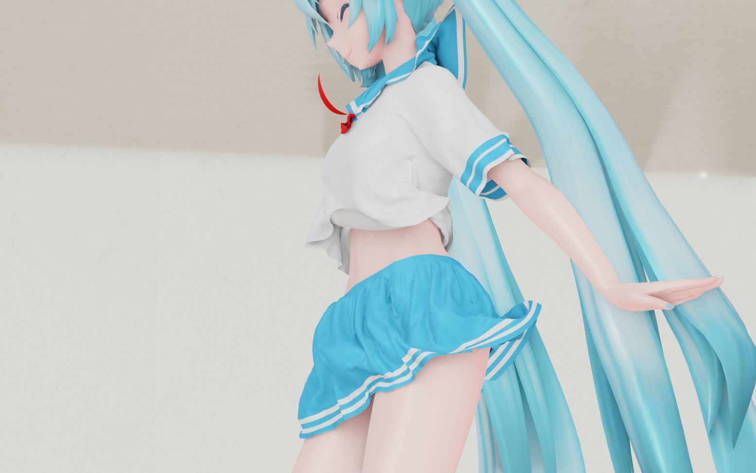 [图]【MIKU-MMD|水手服|裸足】判你有罪，有妻徒刑【恋爱裁判】