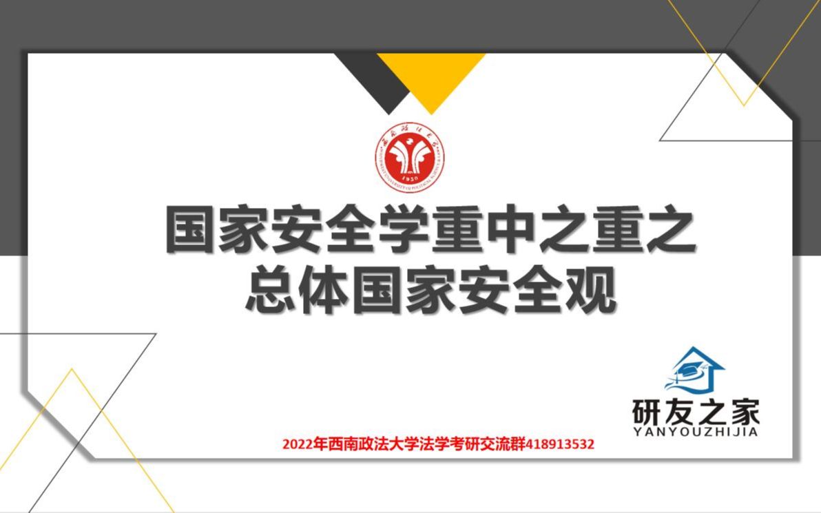 西南政法大学国家安全学部分重点知识讲解课程系列哔哩哔哩bilibili